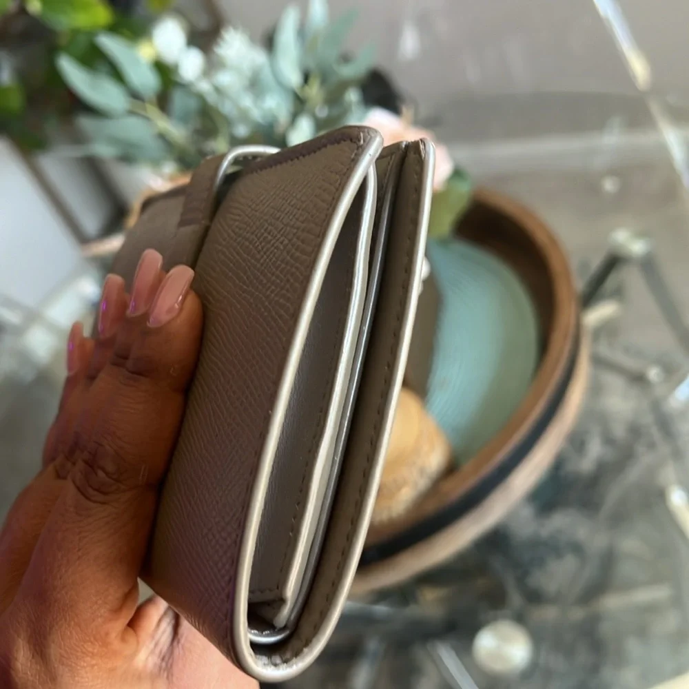 Authentic Celine wallet grey leather